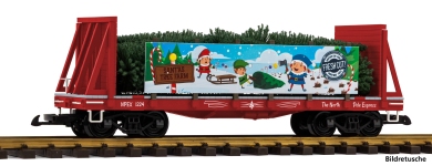 PIKO 38980 - G - Niederbordwagen Weihnachtsbaum-Transport